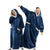 Oversized Deken Hoodie Met Sherpa Voering Voor Dames Microfleece 0
