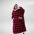 Oversized Deken Hoodie Met Sherpa Voering Voor Dames Microfleece 6