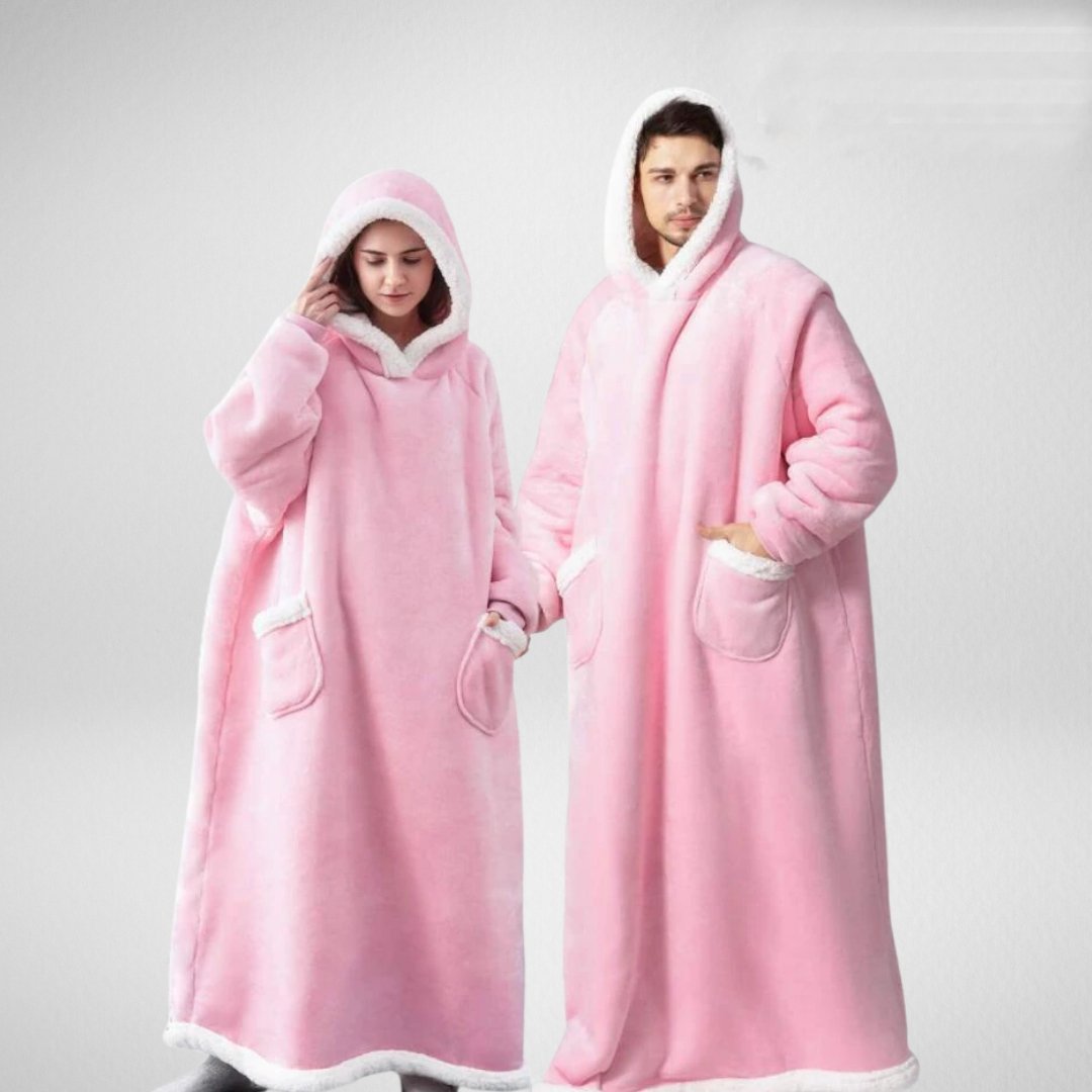 Oversized Deken Hoodie Met Sherpa Voering Voor Dames Microfleece 8