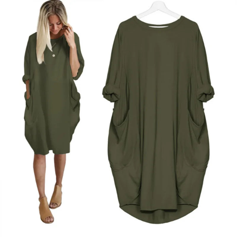 Oversized Jurkje met Zakdetails voor Dames 12