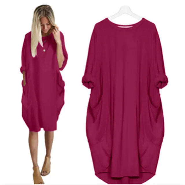 Oversized Jurkje met Zakdetails voor Dames 16