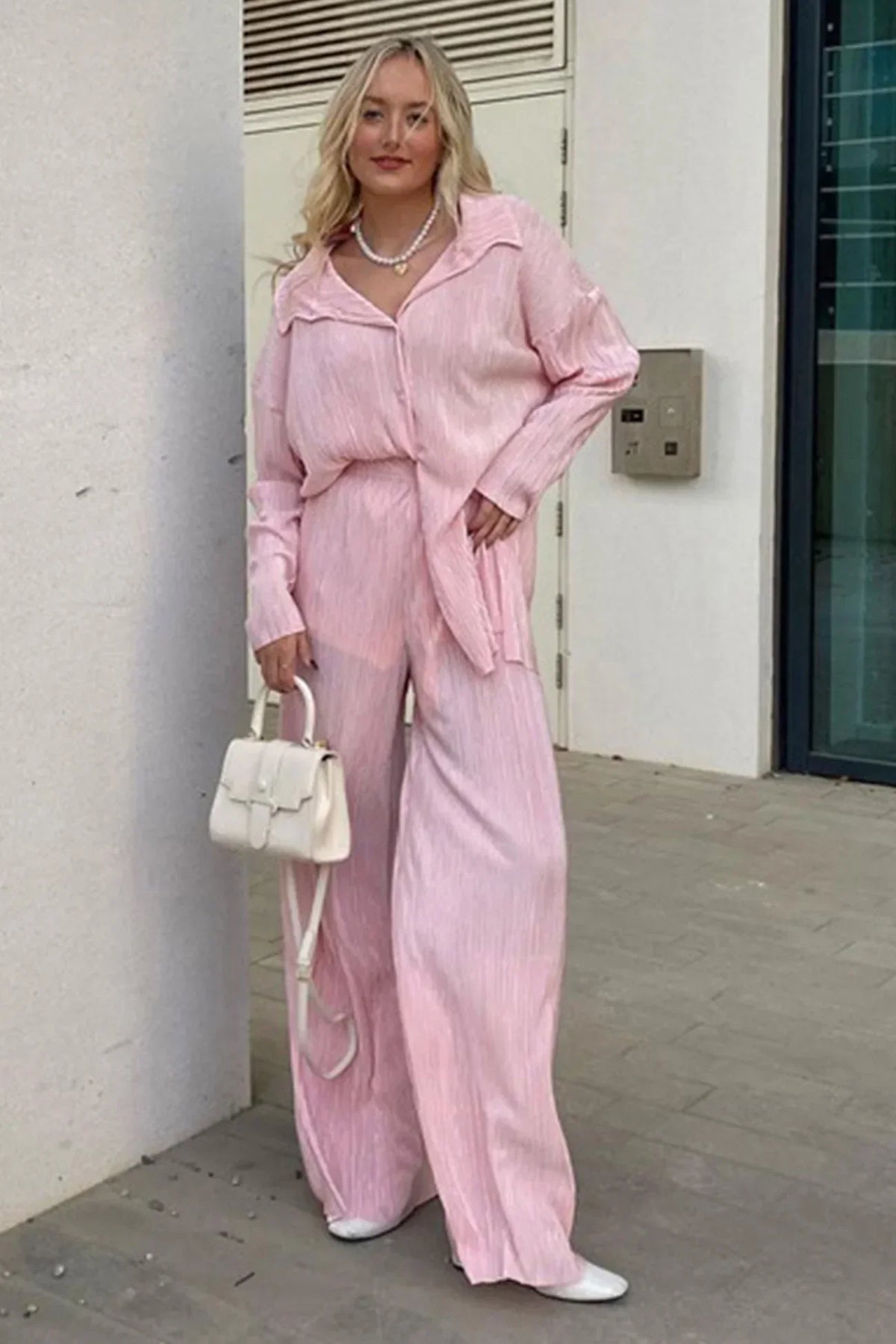 Variant image for Dames Set Linnen Shirt en Broek Ademend Stijlvol-16