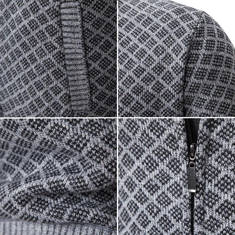 Heren Cardigan Jacquard Stijlvol Comfortabel Materiaal-6