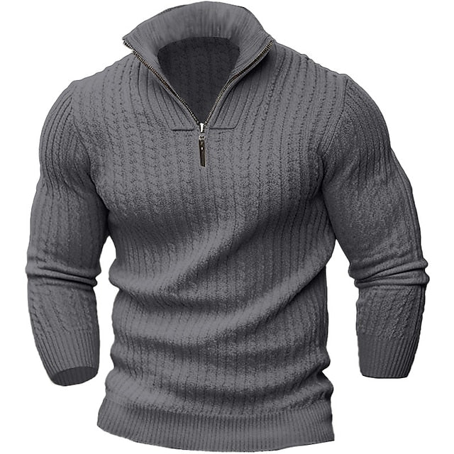 Variant image for Heren Trui Ritssluiting Casual Comfortabel Zachte Stof-3