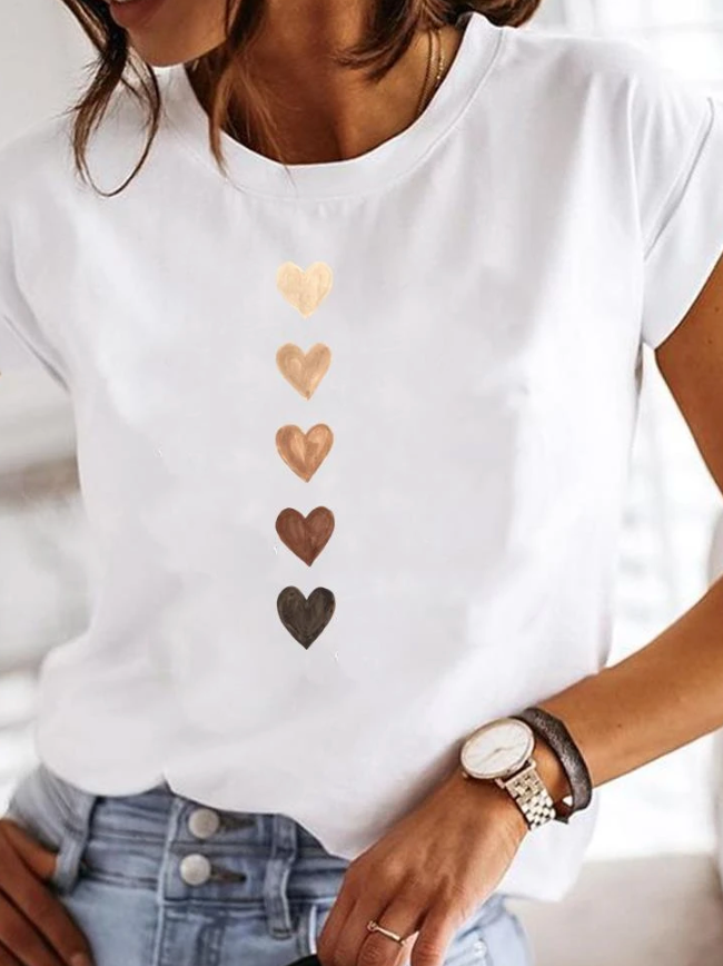 Mooie T Shirts Dames Moderne Slim Fit Zachte Ademend Materiaal-1