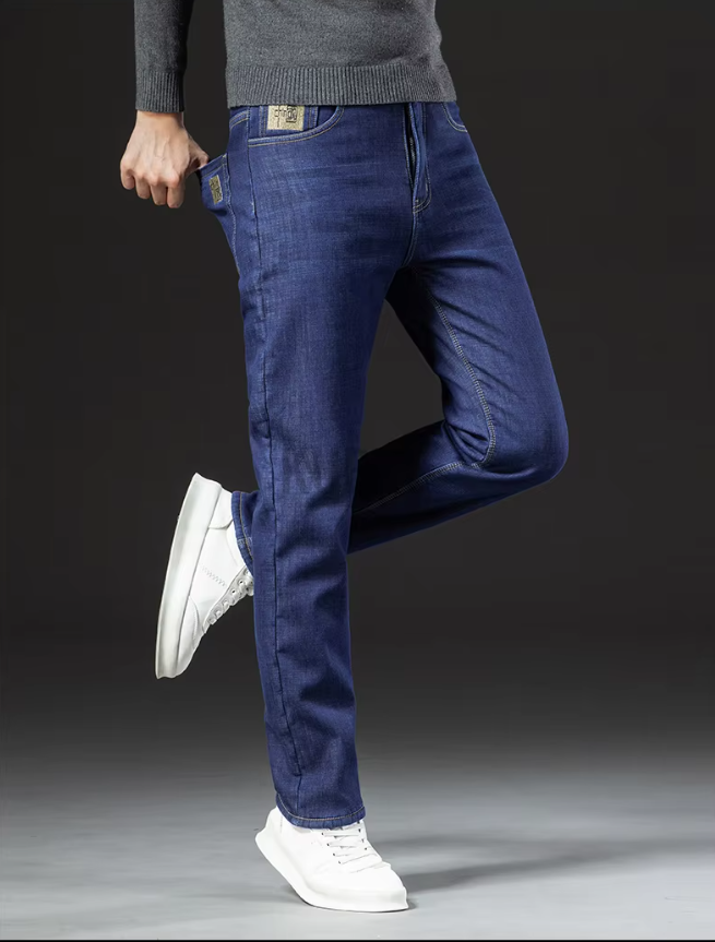 Rechte Herenbroek in Lamsleer Denimstijl 5