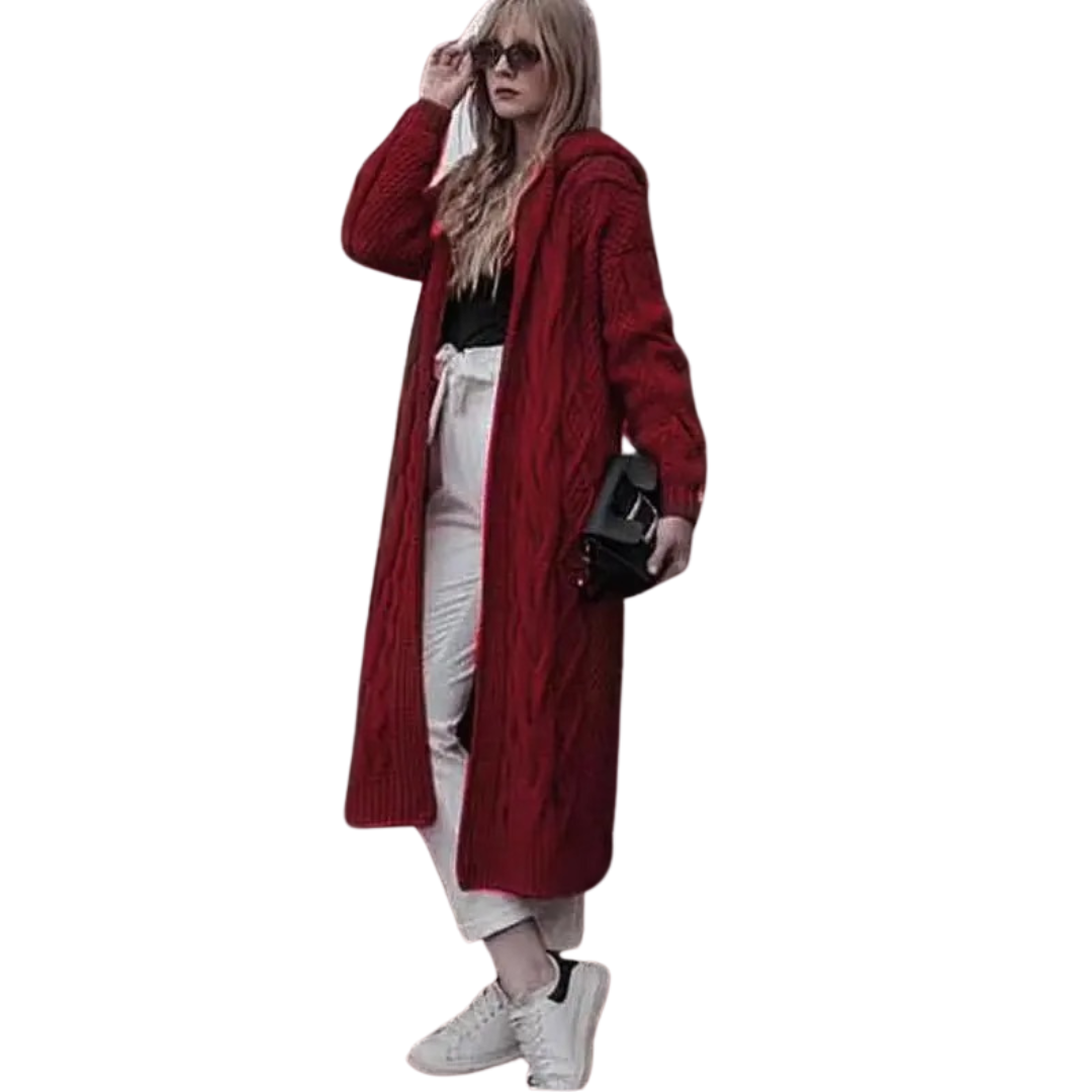 Gebreid Stijl Damesvest met Capuchon