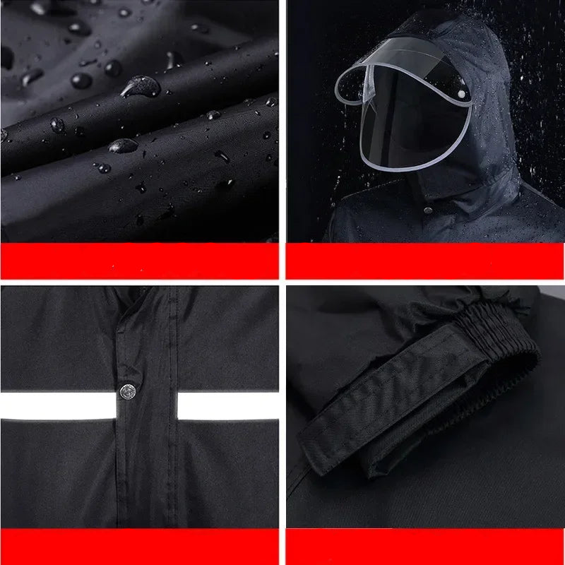 Regenjas en Regenbroek Set voor Motorfiets en Elektrische Fiets 2