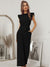 Dames Jumpsuit Feestelijk Tijdloos Polyester met Hoge Ronde Hals en Kapmouwen-6