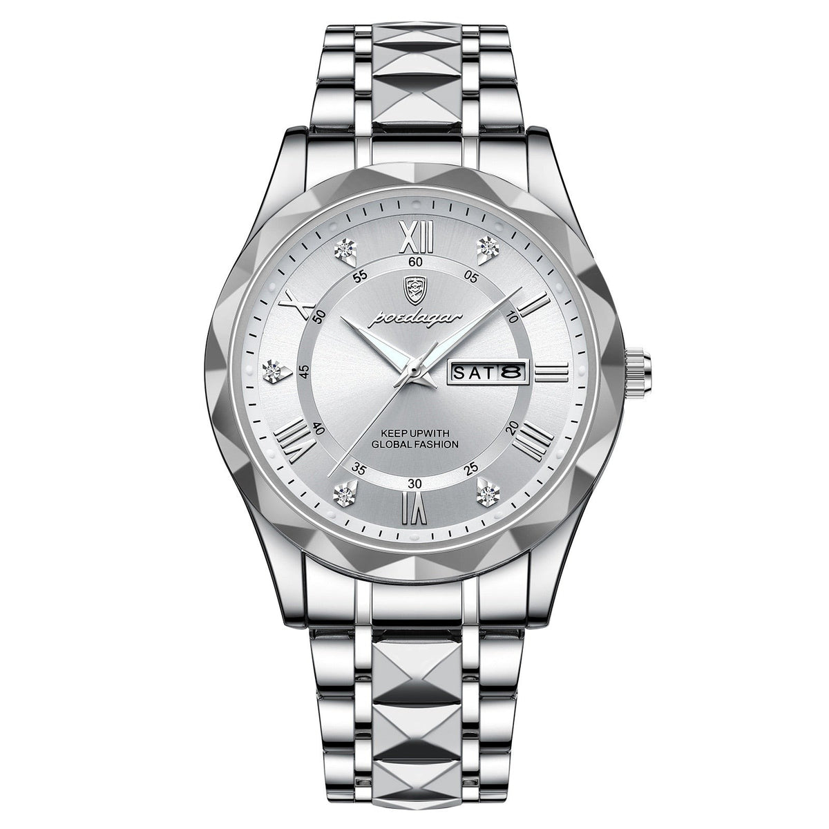 Heren Roestvrijstalen Luminous Horloge