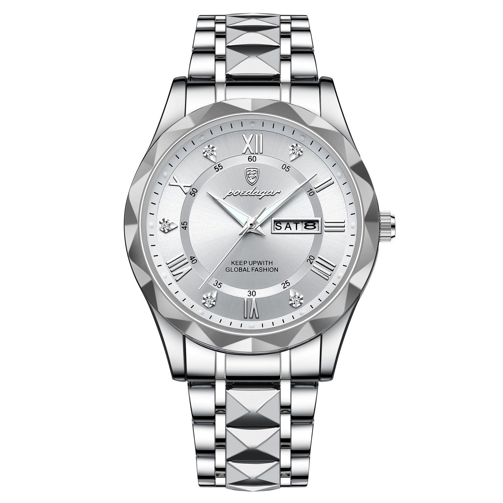 Heren Roestvrijstalen Luminous Horloge