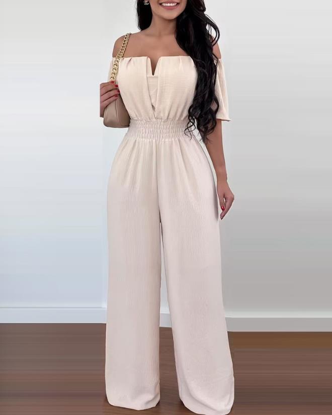 Variant image for Dames Jumpsuit Feestelijk Off-Shoulder Geplooid Polyester-25