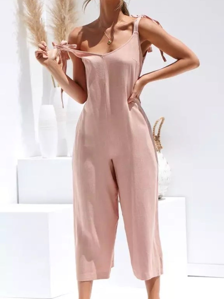 Variant image for Dames Jumpsuit Feestelijk Mouwloos Wijde Pijpen Hoogwaardig Luchtig Materiaal-13