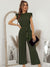 Variant image for Dames Jumpsuit Feestelijk Tijdloos Polyester met Hoge Ronde Hals en Kapmouwen-7