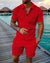 Variant image for Mannen T-shirt en Shorts Casual Katoen Set-17