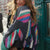 Lange Dames Jas Gewatteerd Gestreept Polyester voor Winter 1