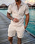 Variant image for Mannen T-shirt en Shorts Casual Katoen Set-1