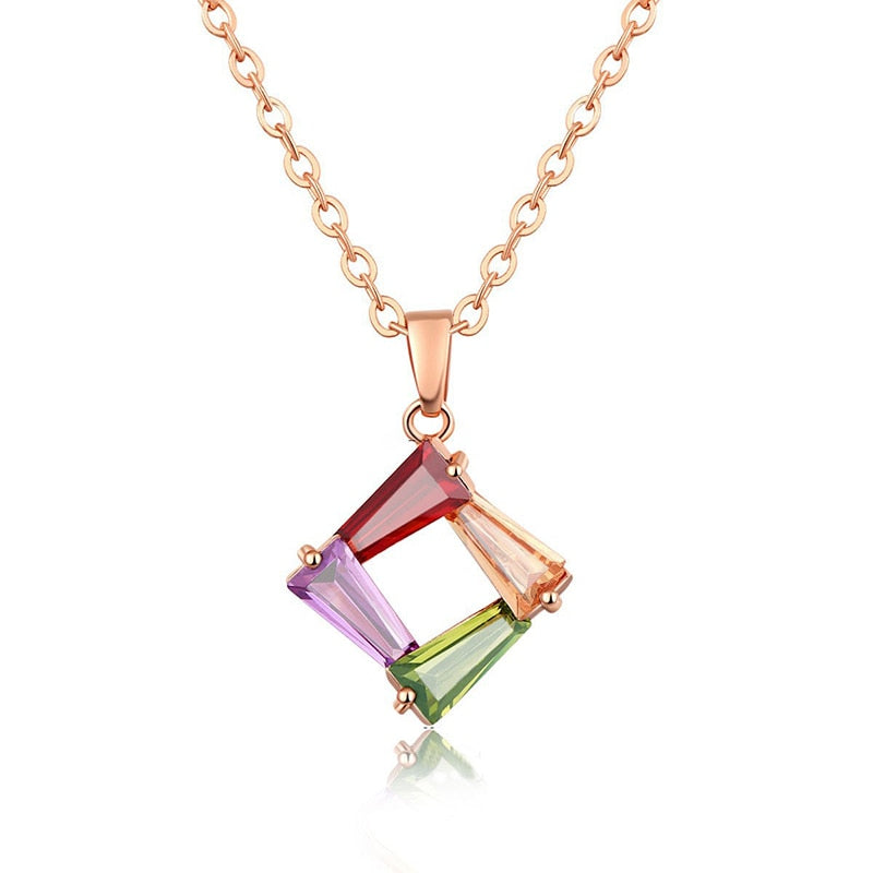 Glinsterende Zirkoon Bloemen Ketting
