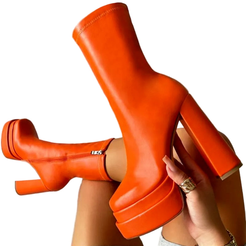 Dames Enkellaarsjes Platform Kunstleer voor Elke Gelegenheid 2