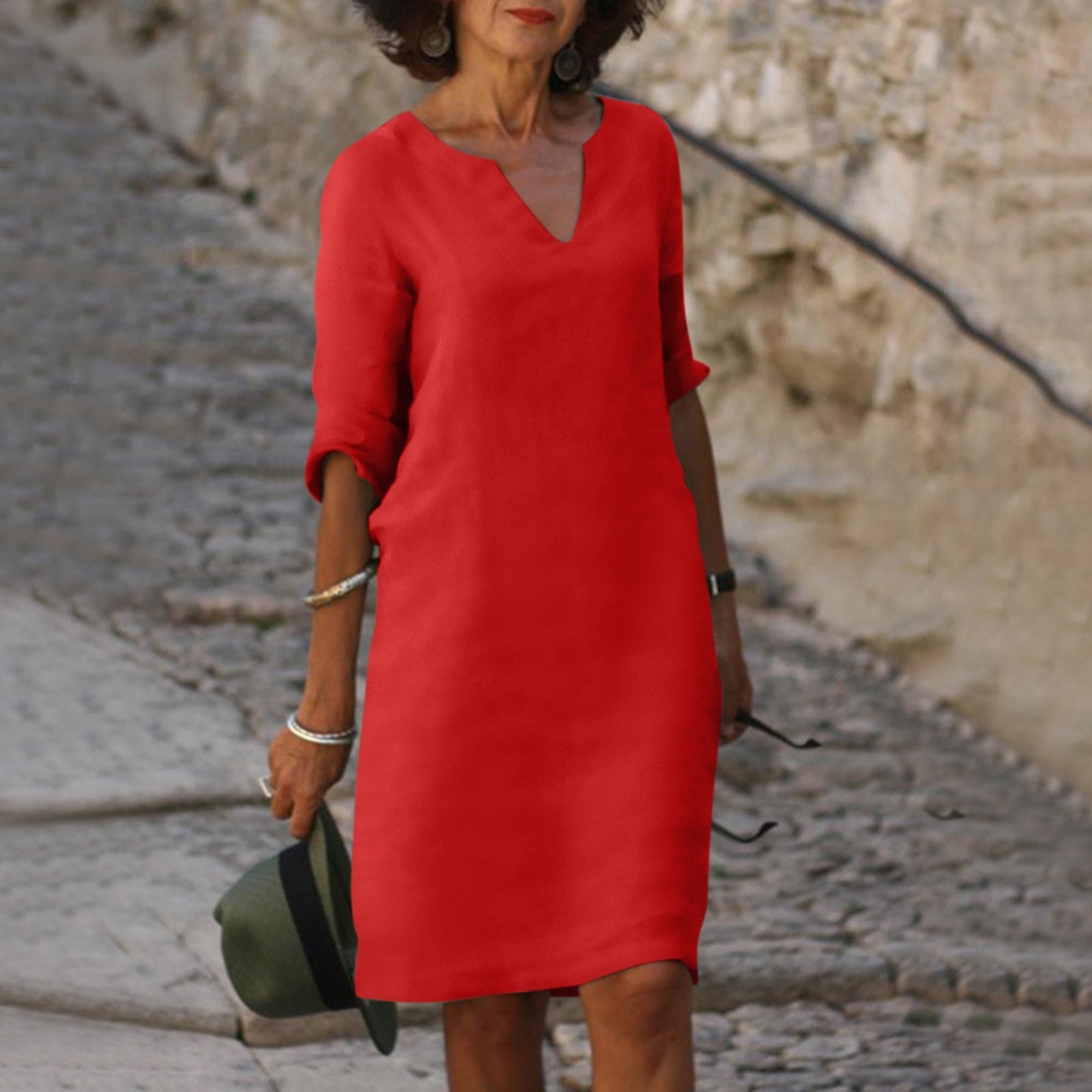 Dames Zomerjurk Elegante Stijl Zachte Stof voor Diverse Gelegenheden-2