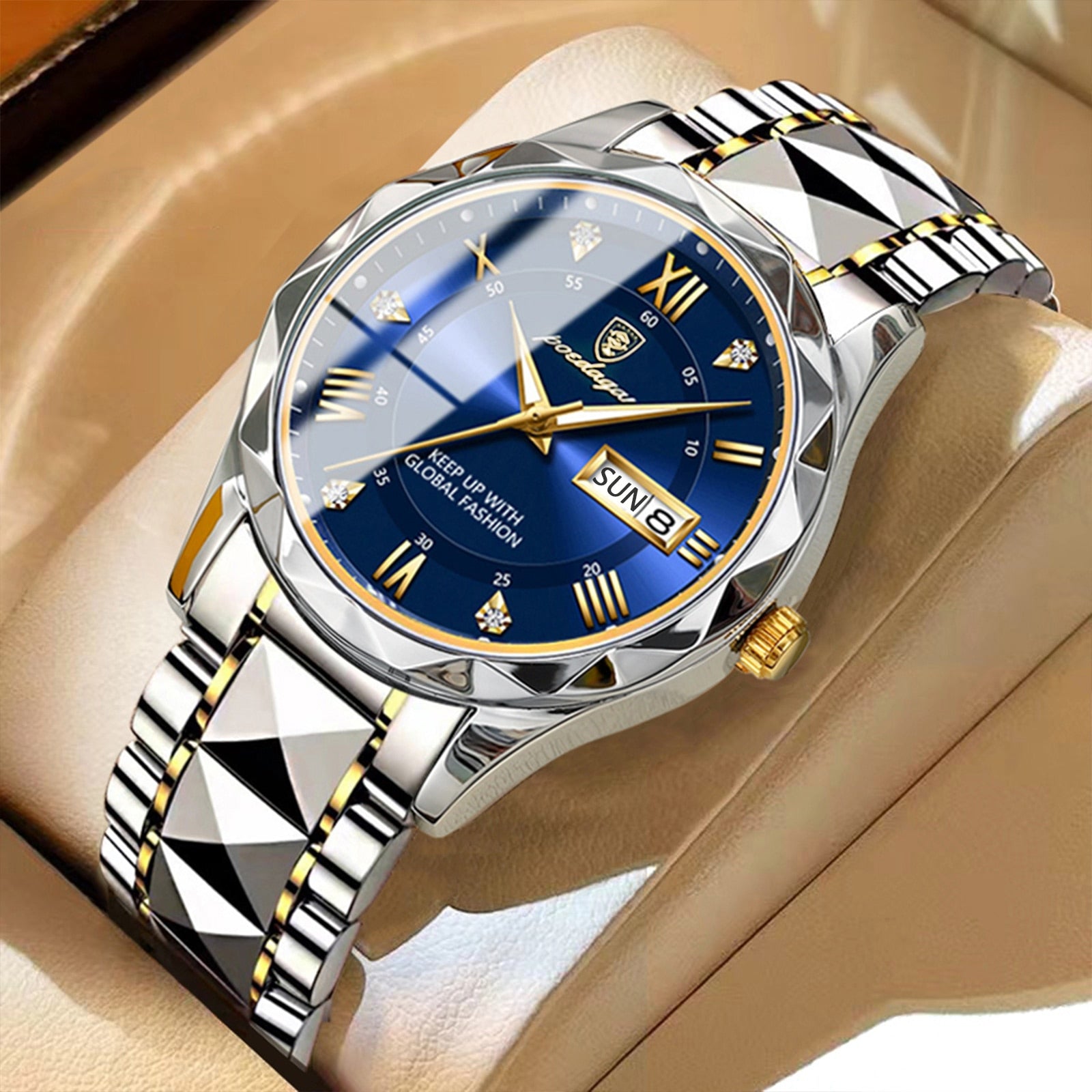 Heren Roestvrijstalen Luminous Horloge