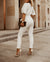 Dames Jumpsuit V-Hals Halve Mouwen Polyester Feestelijk-4