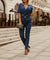 Dames Jumpsuit V-Hals Halve Mouwen Polyester Feestelijk-1