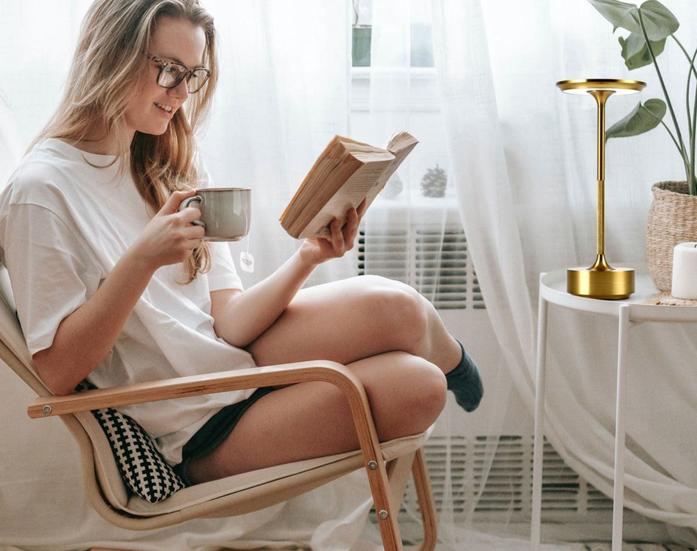 Aluminium Aanraakschakelaar Lamp