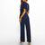 Dames Jumpsuit Met Wijde Pijpen En Lace-Up Taille Feestelijk Zwart Polyester-6