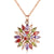 Glinsterende Zirkoon Bloemen Ketting