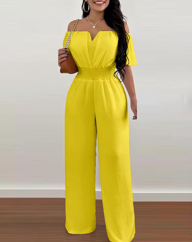 Variant image for Dames Jumpsuit Feestelijk Off-Shoulder Geplooid Polyester-21