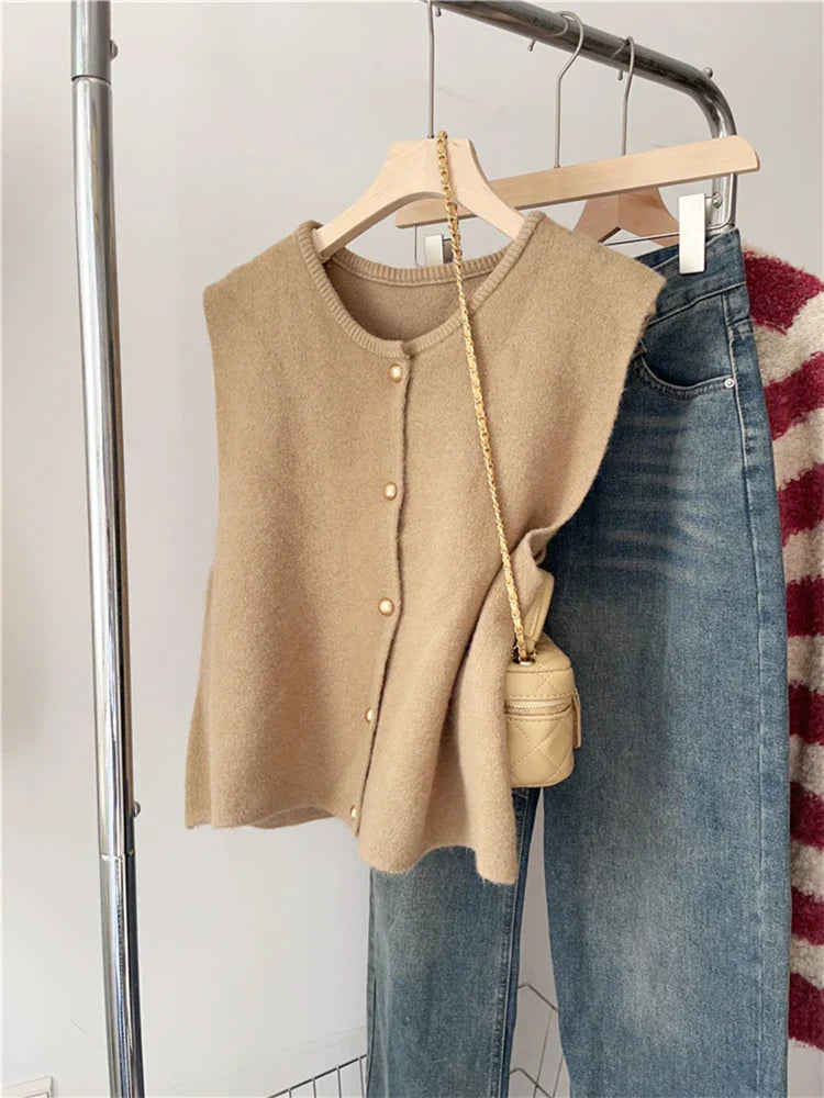 Variant image for Dames Vest Klassiek Met Knopen Katoenmix-5