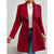 Variant image for Lange Dames Jas Zwart Elegant Taljesnit Uldblending Winter-4