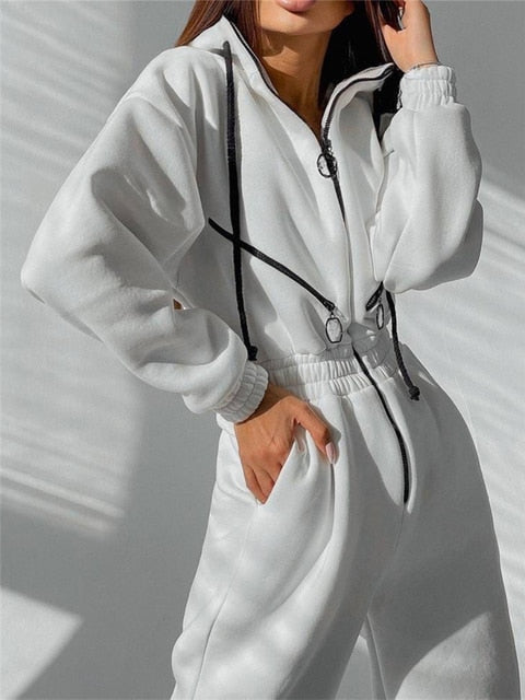 Dames Jumpsuit Casual Met Capuchon Katoen Polyester-6