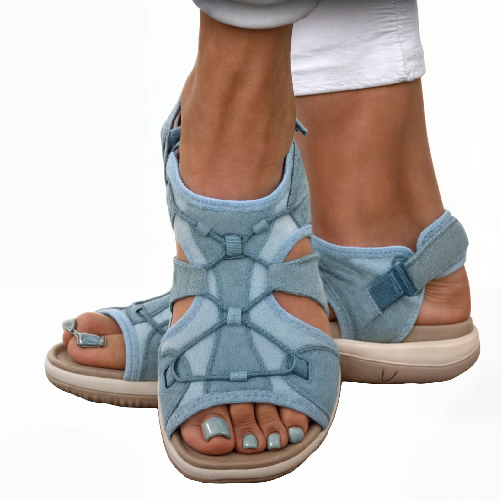 Sandalen met ronde open teen 0