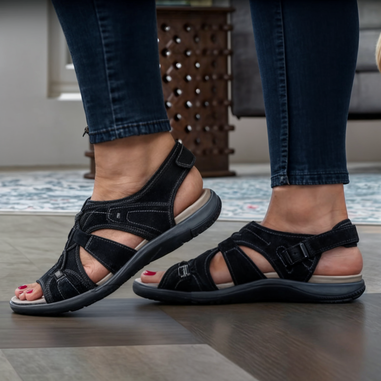Sandalen met ronde open teen 2