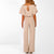 Dames Jumpsuit Met Wijde Pijpen En Lace-Up Taille Feestelijk Zwart Polyester-2