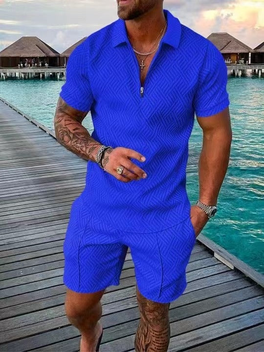Variant image for Mannen T-shirt en Shorts Casual Katoen Set-33