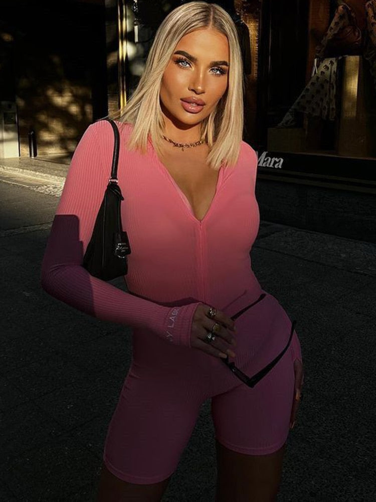 Variant image for Dames Jumpsuit Bodycon Feestelijk Korte Mouwen Polyester-25