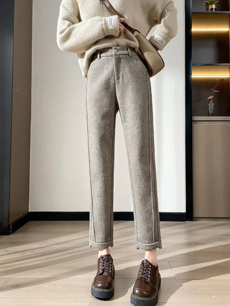 Zwarte Dames Pantalon Elegante Stijl 100% Polyester 5