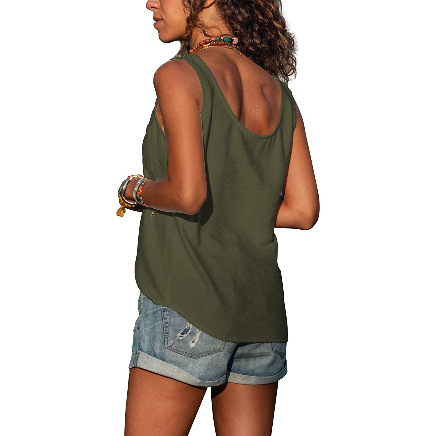 Dames Tanktop Mouwloos Elegante Pasvorm Ademend Materiaal-6
