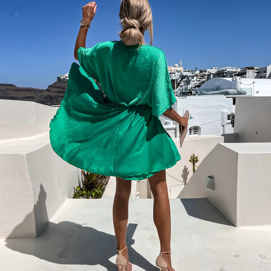 Dames Zomerjurk Luchtig Katoen Met Elegante Details 5