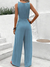 Dames Jumpsuit Mouwloos Vloeiend Lichtgewicht Stof-2