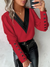 Variant image for Dames Blouse V-Hals Casual Hoogwaardige Stof-9