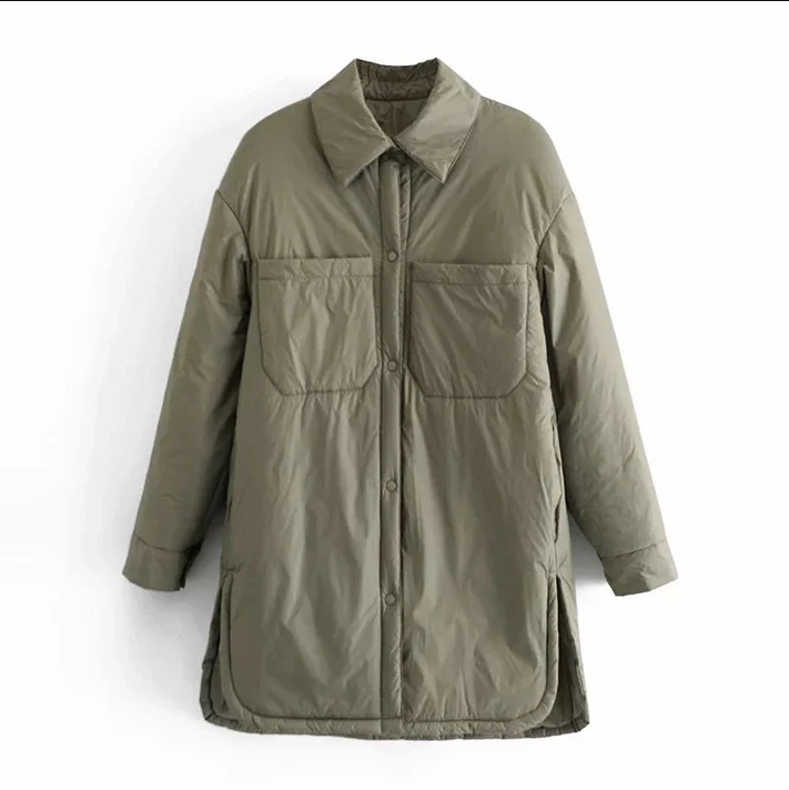 Variant image for Dames Gewatteerde Winterjas Lange Stijl Duurzaam Warm Materiaal-1