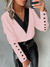 Variant image for Dames Blouse V-Hals Casual Hoogwaardige Stof-25