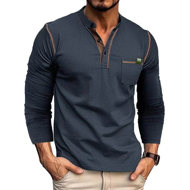 Variant image for Heren T Shirt Modern Ademend Katoen Casual Vrijetijdsshirt-1