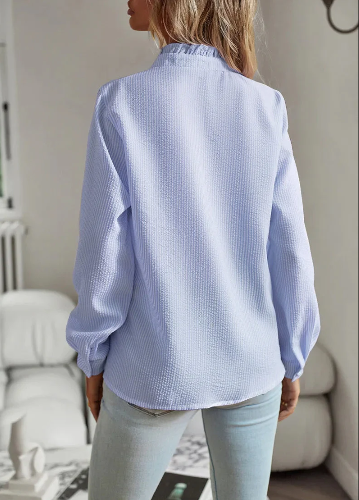 Dames Blouse Stijlvol Katoen Moderne Pasvorm voor Werk en Vrije Tijd-3