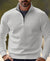 Variant image for Heren Trui Kwartzipper Casual Katoenmix-1