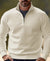 Variant image for Heren Trui Kwartzipper Casual Katoenmix-17